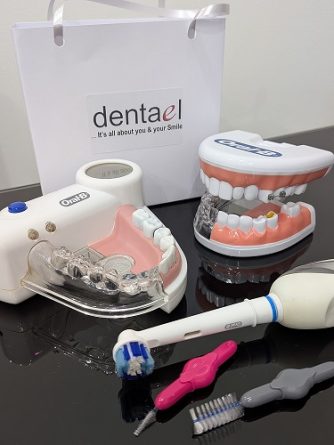 Homecare tooth brushing advice for dental hygiene
