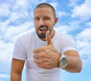 man smiling dental